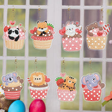 Load image into Gallery viewer, Double Sided Special Shape Animals Diamond Art Craft Keychain for Party Supplies