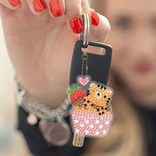 Load image into Gallery viewer, Double Sided Special Shape Animals Diamond Art Craft Keychain for Party Supplies