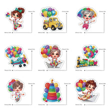 Load image into Gallery viewer, Double Sided Special Shape Animals Diamond Art Craft Keychain for Party Supplies