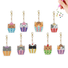 Load image into Gallery viewer, Double Sided Special Shape Animals Diamond Art Craft Keychain for Party Supplies