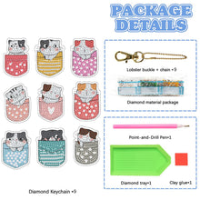 Load image into Gallery viewer, Double Sided Special Shape Animals Diamond Art Craft Keychain for Party Supplies