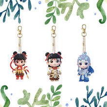 Load image into Gallery viewer, Double Sided Special Shape Animals Diamond Art Craft Keychain for Party Supplies