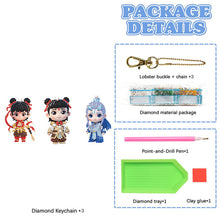 Load image into Gallery viewer, Double Sided Special Shape Animals Diamond Art Craft Keychain for Party Supplies