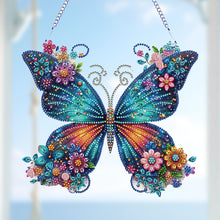 Load image into Gallery viewer, Butterfly DIY Diamond Art Pendant Kit Diamond Painting Ornaments for Wall Window