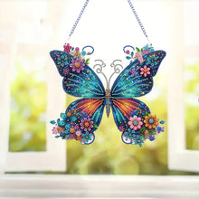 Load image into Gallery viewer, Butterfly DIY Diamond Art Pendant Kit Diamond Painting Ornaments for Wall Window