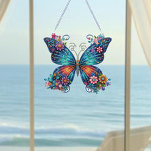 Load image into Gallery viewer, Butterfly DIY Diamond Art Pendant Kit Diamond Painting Ornaments for Wall Window