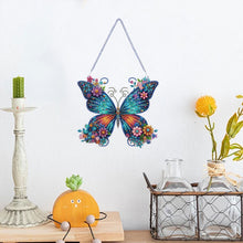 Load image into Gallery viewer, Butterfly DIY Diamond Art Pendant Kit Diamond Painting Ornaments for Wall Window