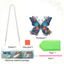 Load image into Gallery viewer, Butterfly DIY Diamond Art Pendant Kit Diamond Painting Ornaments for Wall Window