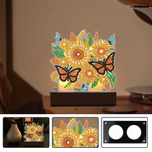 Load image into Gallery viewer, Sunflower Butterfly Mosaic Rhinestone Drawing Candlestick Decor for Home Office