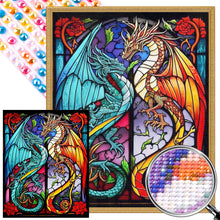 Load image into Gallery viewer, AB Diamond Painting - Full Round - Diamond-Filled Shuanglong Glass Painting (40*50CM)