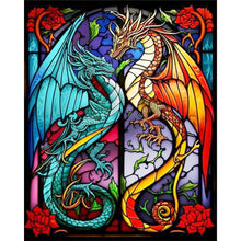Load image into Gallery viewer, AB Diamond Painting - Full Round - Diamond-Filled Shuanglong Glass Painting (40*50CM)