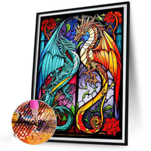 Load image into Gallery viewer, AB Diamond Painting - Full Round - Diamond-Filled Shuanglong Glass Painting (40*50CM)