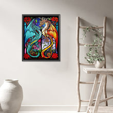 Load image into Gallery viewer, AB Diamond Painting - Full Round - Diamond-Filled Shuanglong Glass Painting (40*50CM)
