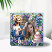Load image into Gallery viewer, Special Shape Flower Table Top Diamond Painting Frame Kits for Home Office Decor