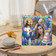 Load image into Gallery viewer, Special Shape Flower Table Top Diamond Painting Frame Kits for Home Office Decor