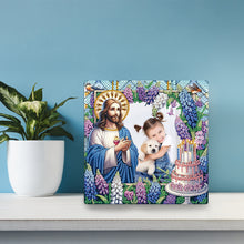 Load image into Gallery viewer, Special Shape Flower Table Top Diamond Painting Frame Kits for Home Office Decor