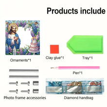 Load image into Gallery viewer, Special Shape Flower Table Top Diamond Painting Frame Kits for Home Office Decor