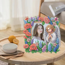 Load image into Gallery viewer, Special Shape Flower Table Top Diamond Painting Frame Kits for Home Office Decor