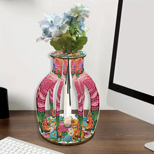 Load image into Gallery viewer, Acrylic Wood Diamond Painting Flower Vase 5D DIY Diamond Art Vase for Home Decor