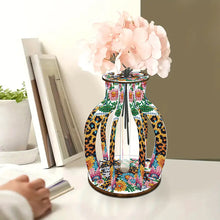 Load image into Gallery viewer, Acrylic Wood Diamond Painting Flower Vase 5D DIY Diamond Art Vase for Home Decor