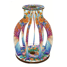 Load image into Gallery viewer, Acrylic Wood Diamond Painting Flower Vase 5D DIY Diamond Art Vase for Home Decor