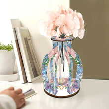 Load image into Gallery viewer, Acrylic Wood Diamond Painting Flower Vase 5D DIY Diamond Art Vase for Home Decor