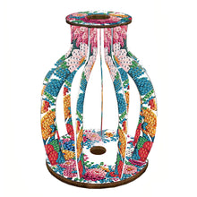 Load image into Gallery viewer, Acrylic Wood Diamond Painting Flower Vase 5D DIY Diamond Art Vase for Home Decor