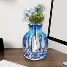 Load image into Gallery viewer, Acrylic Wood Diamond Painting Flower Vase 5D DIY Diamond Art Vase for Home Decor