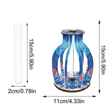 Load image into Gallery viewer, Acrylic Wood Diamond Painting Flower Vase 5D DIY Diamond Art Vase for Home Decor