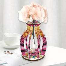 Load image into Gallery viewer, Acrylic Wood Diamond Painting Flower Vase 5D DIY Diamond Art Vase for Home Decor