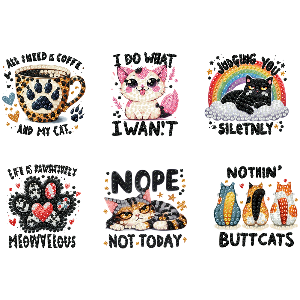 6Pcs Acrylic Animals Diamond Painting Refrigerator Magnet for Fridge Whiteboards