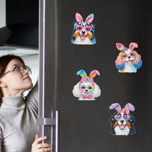 Load image into Gallery viewer, 6Pcs Acrylic Animals Diamond Painting Refrigerator Magnet for Fridge Whiteboards