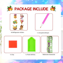 Load image into Gallery viewer, 6Pcs Acrylic Animals Diamond Painting Refrigerator Magnet for Fridge Whiteboards