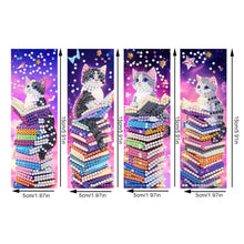 Load image into Gallery viewer, Animals 4Pcs Special Shape 5D DIY Diamond Painting Bookmark for Adults Beginners