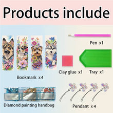 Load image into Gallery viewer, Animals 4Pcs Special Shape 5D DIY Diamond Painting Bookmark for Adults Beginners