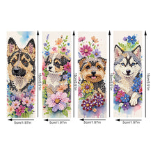 Load image into Gallery viewer, Animals 4Pcs Special Shape 5D DIY Diamond Painting Bookmark for Adults Beginners