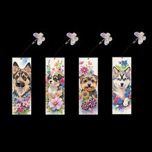 Load image into Gallery viewer, Animals 4Pcs Special Shape 5D DIY Diamond Painting Bookmark for Adults Beginners