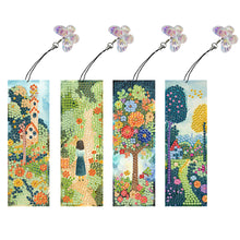 Load image into Gallery viewer, Animals 4Pcs Special Shape 5D DIY Diamond Painting Bookmark for Adults Beginners