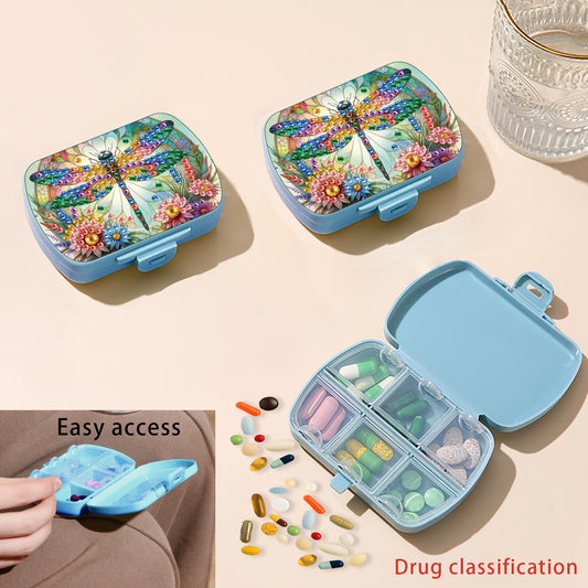 Flowers Diamond Painting Medicine Box Diamond Art Pill Storage Box for Art Craft
