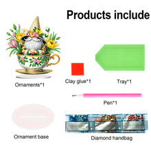 Load image into Gallery viewer, Acrylic Special Shape Teacup Gnome Desktop Diamond Art Kits Bedroom Table Decor