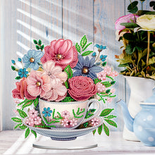 Load image into Gallery viewer, Acrylic Special Shape Teacup Gnome Desktop Diamond Art Kits Bedroom Table Decor