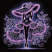 Load image into Gallery viewer, 4pcs Partial Special Diamond Painting Set - Elegant Lady (30*30CM)