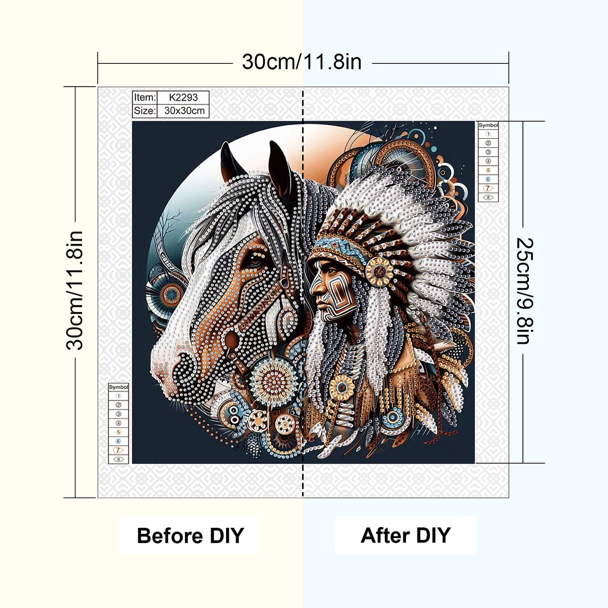 Diamond Painting - Partial Special Shaped - Indian (30*30CM)