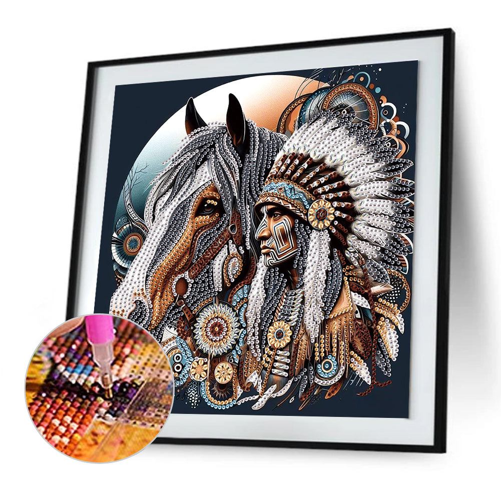 Diamond Painting - Partial Special Shaped - Indian (30*30CM)