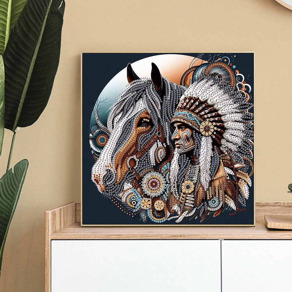 Diamond Painting - Partial Special Shaped - Indian (30*30CM)