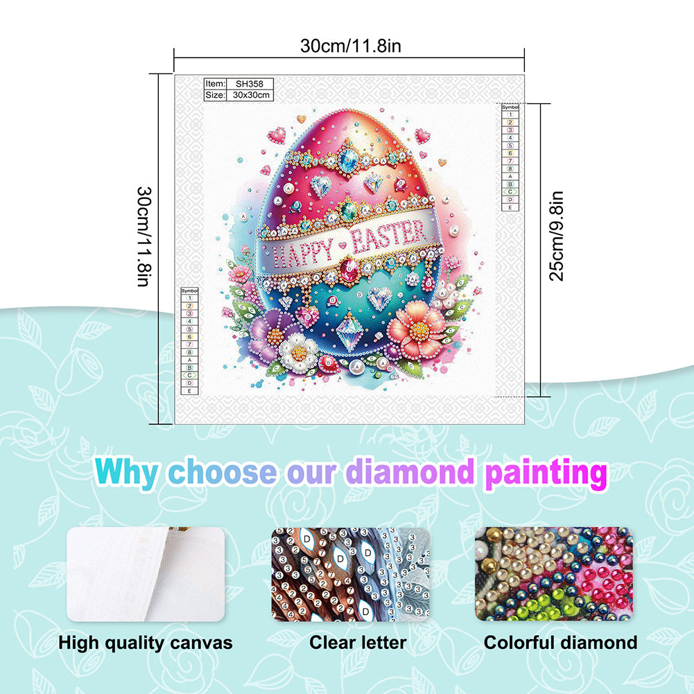 Diamond Painting - Partial Special Shaped - Easter Eggs (30*30CM)