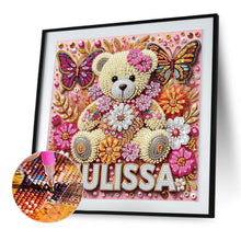 Load image into Gallery viewer, Diamond Painting - Partial Special Shaped - Bear And Flowers (30*30CM)