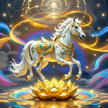 Load image into Gallery viewer, Diamond Painting - Full Round - White Horse (40*40CM)