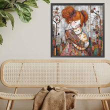 Load image into Gallery viewer, Diamond Painting - Full Square - Little Girl Holding A Dog (40*40CM)