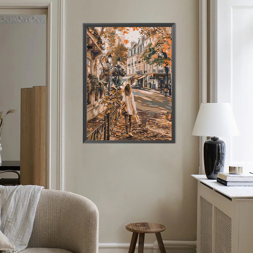 Diamond Painting - Full Round - Retro Street House (40*50CM)
